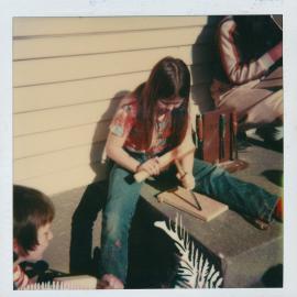 Brown Owl School 1980; wood carving