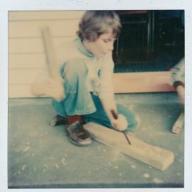 Brown Owl School 1980; wood carving