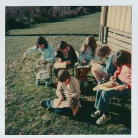 Brown Owl School 1980; sculpting and making tukutuku