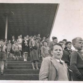 Y.M.C.A Photograph Album; Page 40: Children Waiting for a Lolly Scramble