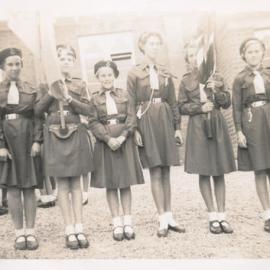 Girl Guides; First Silverstream Company; Blessing of the Colours; April 1960