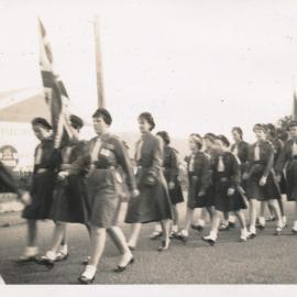 Girl Guides; First Silverstream Company; Anzac Day Parade; 1960
