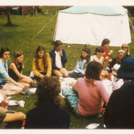 Girl Guides; First Silverstream Company; Camp at Kaitoke; October 1973
