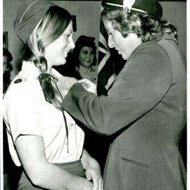 Girl Guides Upper Hutt Division; Queen's Guide Award Presentation; 1972