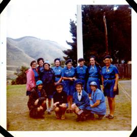Girl Guides Upper Hutt Division; Leaders at District Camp; 1974