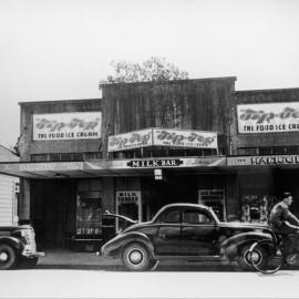 Main St, Upper Hutt, Jan. 1948; north side 06; Dorothy Book Club, milk bar, Marigold beauty salon