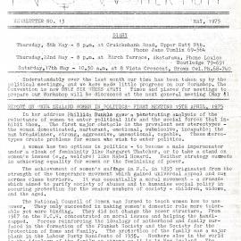 N.O.W Upper Hutt; May 1975; Issue 13