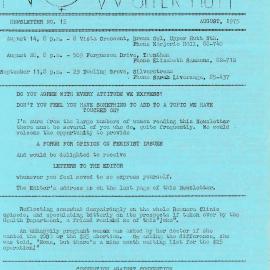 N.O.W Upper Hutt; August 1975; Issue 15