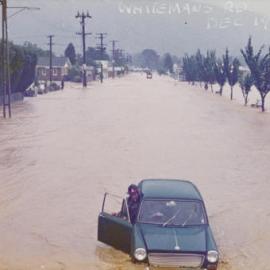 Flood, 1976; Silverstream; Brigade series; Whitemans Road, looking north