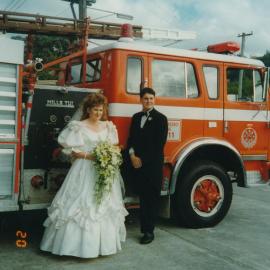 Silverstream Volunteer Fire Brigade; wedding; Craig and Joanne Prince, January 1996 