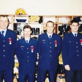 Silverstream Volunteer Fire Brigade; awards; 1998; M Waters,  J Mercer, Q Ward, N Brown