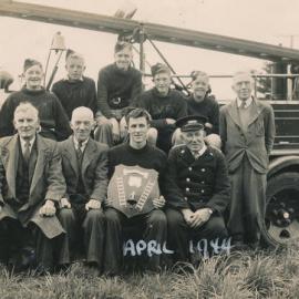 Silverstream Volunteer Fire Brigade group; Junior Brigade 1944, April