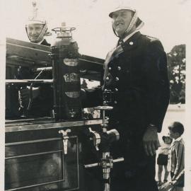 Silverstream Volunteer Fire Brigade; Chief George Holcroft; Clem Hannibal at rear
