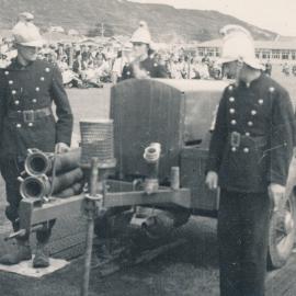 Silverstream Volunteer Fire Brigade; competitions; 1959, Greymouth; trailer pump
