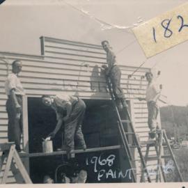 Silverstream Volunteer Fire Brigade building 1; painting the fire station