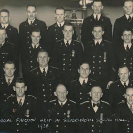Silverstream Volunteer Fire Brigade 1938; social function held in Silverstream social hall 