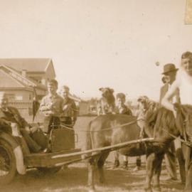 Silverstream Volunteer Fire Brigade group; George Holcroft, Bob Smith and Lou Martin (in cart)