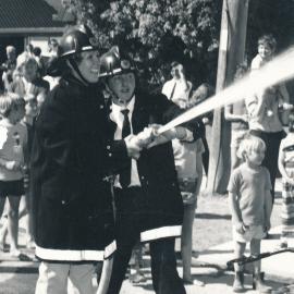Silverstream Volunteer Fire Brigade; new station opening; November 1974; Joy Thomas and Wal Keith