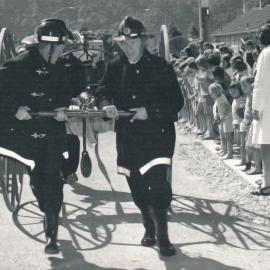 Silverstream Volunteer Fire Brigade; new station opening; November 1974; Tony Carey and Alan Ward