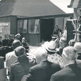 Silverstream Volunteer Fire Brigade; new station formal opening; November 1974; speaker Colin Grey, Fire Chief