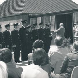 Silverstream Volunteer Fire Brigade; new station formal opening; November 1974; presentations