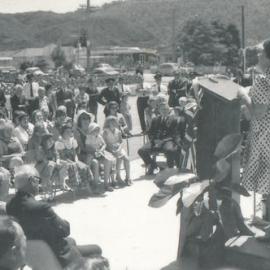 Silverstream Volunteer Fire Brigade; new station formal opening; November 1974; speaker Doris Nicholson, Mayor