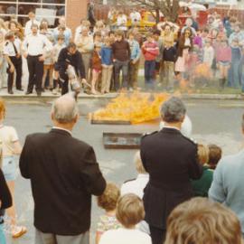 Silverstream Volunteer Fire Brigade, 1980; 50th anniversary celebration; display; fire extinguisher
