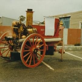 Silverstream Volunteer Fire Brigade, 1980; 50th anniversary celebration; display; steam-powered engine