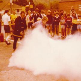 Silverstream Volunteer Fire Brigade, 1980; 50th anniversary celebration; display; fire extinguisher