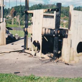 Silverstream Volunteer Fire Brigade; fire; damage at Dunn's Park; 1990
