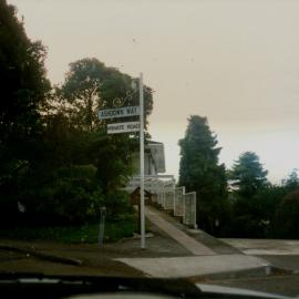 Redvers subdivision, eastern end of Chatsworth Road; street sign for Ashdown Way