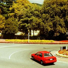 Gardens, Fergusson Drive; south side, east of Blenheim Street, seen from the north