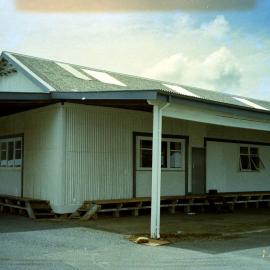 Trentham Camp building; unidentified wood-and corrugated-iron store