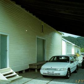Trentham Camp building; unidentified wood-and-corrugated-iron store