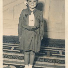 Carol Ross; Member of the 1st Upper Hutt Brownie Pack; ca 1950s