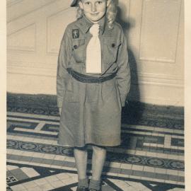 Janice Cook; Member of the 1st Upper Hutt Brownie Pack; ca 1950s