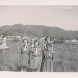 Members of the 1st Upper Hutt Brownie Pack; ca 1950s