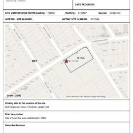 Highland Home Inn/Railway Hotel/Trentham Hotel, archaeological site record, R27/588