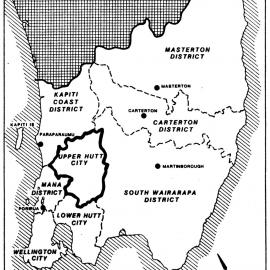 Wellington regional boundaries, October 1988
