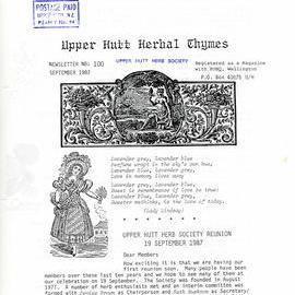 Upper Hutt Herb Society newsletter no. 100, September 1987