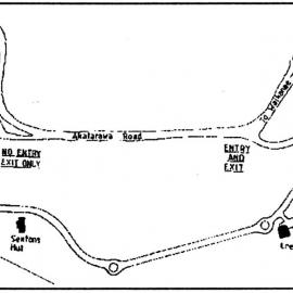 Akatarawa Cemetery; overall plan, with new access road