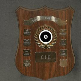 CIT 'Pool Champions' Tournament Plaque