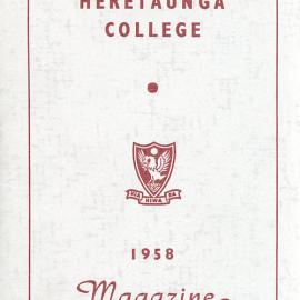 Heretaunga College Panui school magazine, 1958