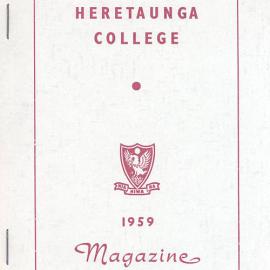 Heretaunga College Panui school magazine, 1959