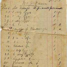 Pumpkin Cottage rent book pages, 1897-1900