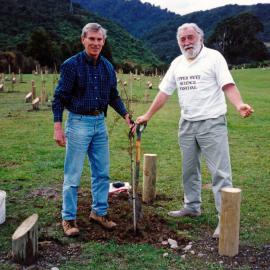 David Bellamy planting at Kaitoke Regional Park, 2000