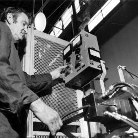 South Pacific Tyres; first 'Steelastic' machine, making steel 'breaker'.