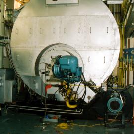 South Pacific Tyres; John Thompson boiler demolition 1; burner end