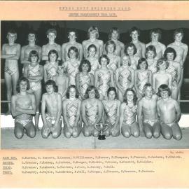 Upper Hutt Swimming Club centre championship team, 1976