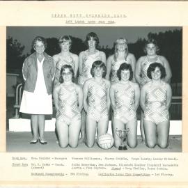 Upper Hutt Swimming Club ladies water polo team, 1977